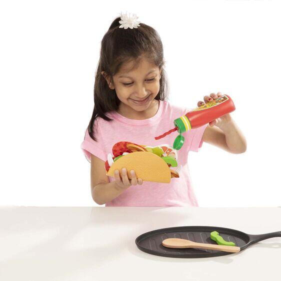 Little Girl with Taco & Tortilla Set