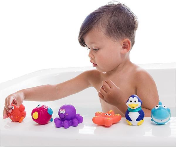 Nuby Little Squirts Kid with Bath Toys