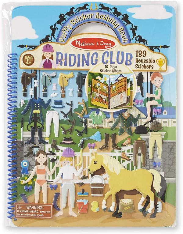 Puffy Sticker Activity Book Riding Club Front Image